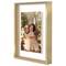 Americanflat Floating Aluminum Picture Frame - Sleek Aluminum Photo Frame for Wall Display - Black Metal Molded Frame - Shatter Resistant Glass - Hanging Hardware